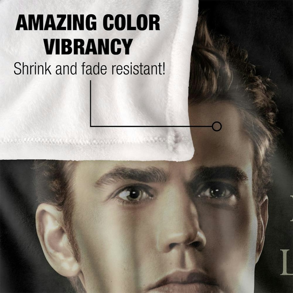 image 1 of Vampire Diaries Love Forever, Live Forever Stefan Blanket - Multicoloured - One Size
