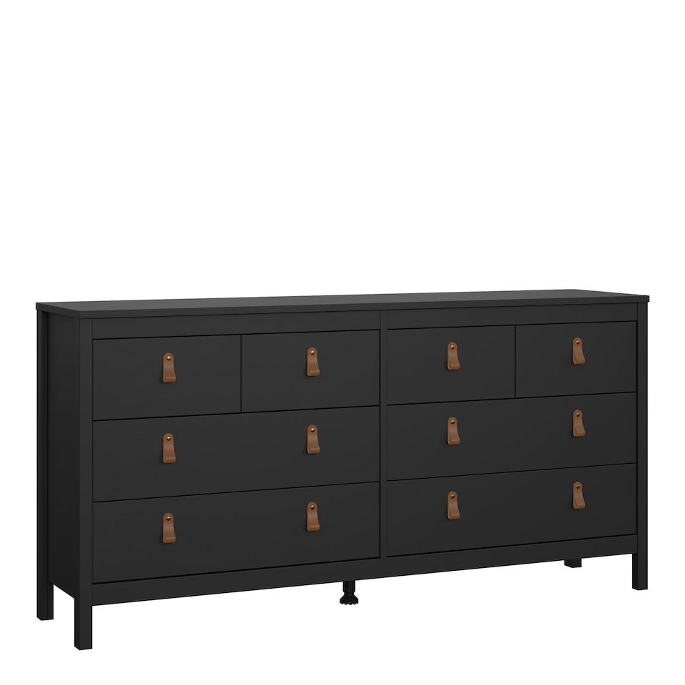 image 1 of Barcelona Double Dresser 4+4 Drawers in Matt Black
