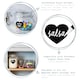 image 2 of Nicola Spring Heart Glass Storage Jar Labels - 6.5 x 5cm - Black - Pack of 6