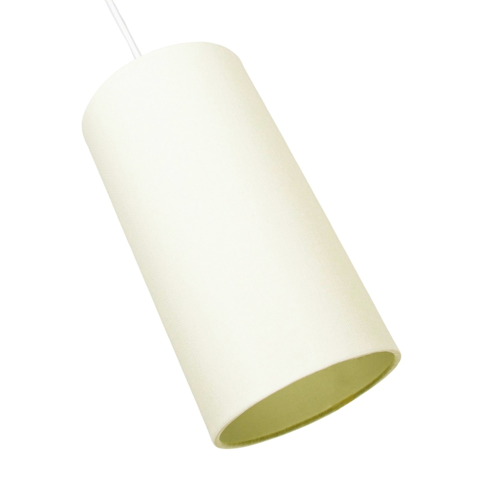 image 1 of Contemporary and Stylish Soft Cream Linen Fabric Tall Cylindrical 25cm Lampshade | Cream