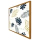 image 4 of Gold glitter & navy leaves (Picutre Frame) Grey | XL