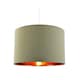image 2 of Contemporary Olive Cotton 10 Inch Table-Pendant Lampshade with Shiny Copper Inner | Green