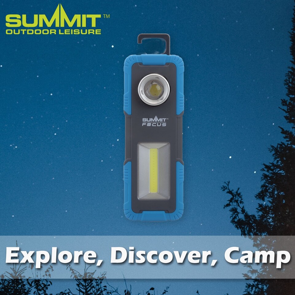 image 1 of PMS Duel Torch Light 1W/3W USB Rechargeable with Magnetic Base - Black/Blue