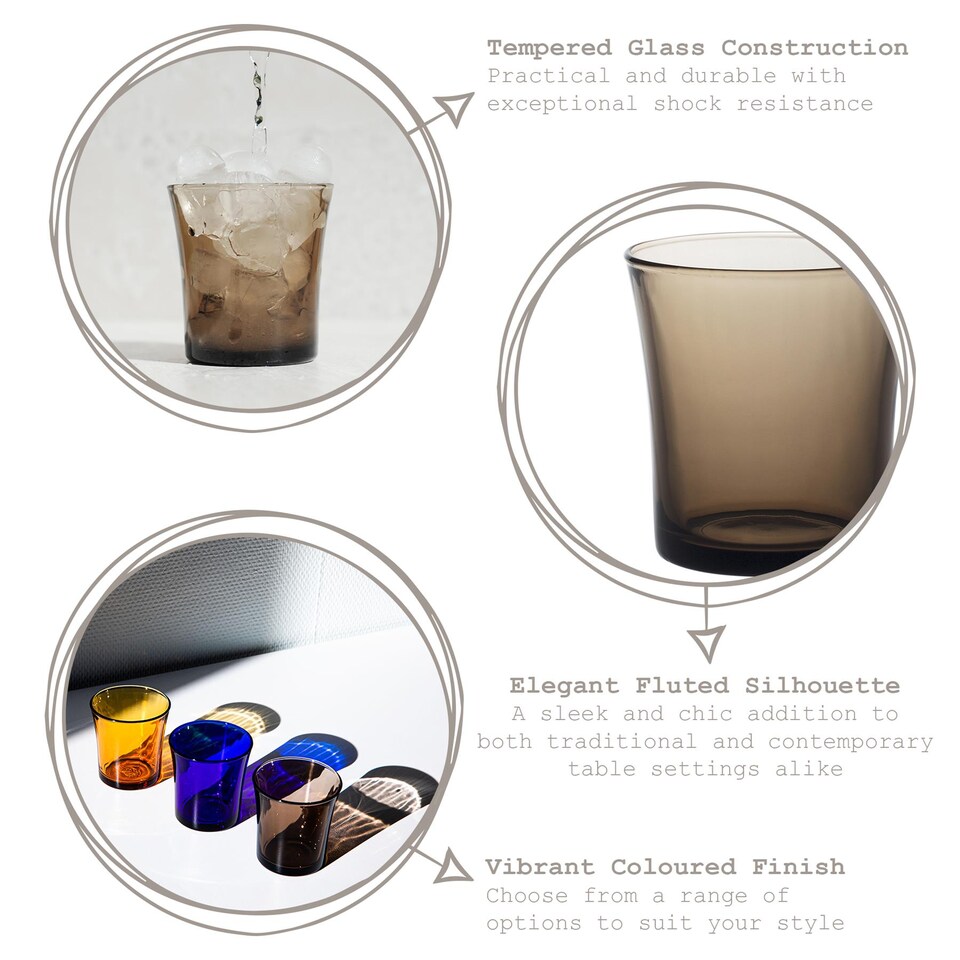 image 1 of Duralex Lys Tumbler Glasses - 210ml - Creole - Pack of 6 | Grey | Creole