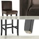 image 5 of Bar Stool - padded backrest, synthetic leather, with footrests - Per Piece Brown