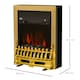 image 3 of HOMCOM Electric Fireplace 1 & 2KW LED Fire Flame for Living Room Golden