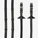 image 2 of LeMieux Soft Rubber Reins with Stoppers Black | Full