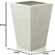 image 5 of Primrose White Polyterrazzo Tall Flared Square Indoor Outdoor Planter 91cm