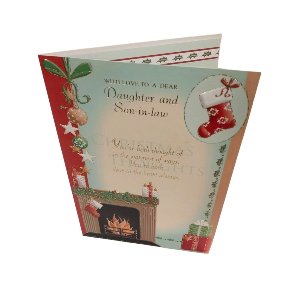 image 1 of To A Dear Daughter and Son-in-law At Christmas Time Greetings Card