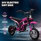 image 5 of HOMCOM 24V Kids Electric Motorbike with Twist Grip Throttle, Music, Horn - Pink