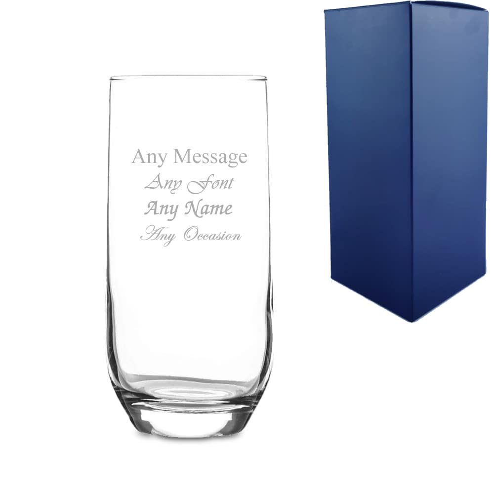 Uniqueful Personalised Sude Hiball Gin Glass Birthday Gift for Friend in Clear