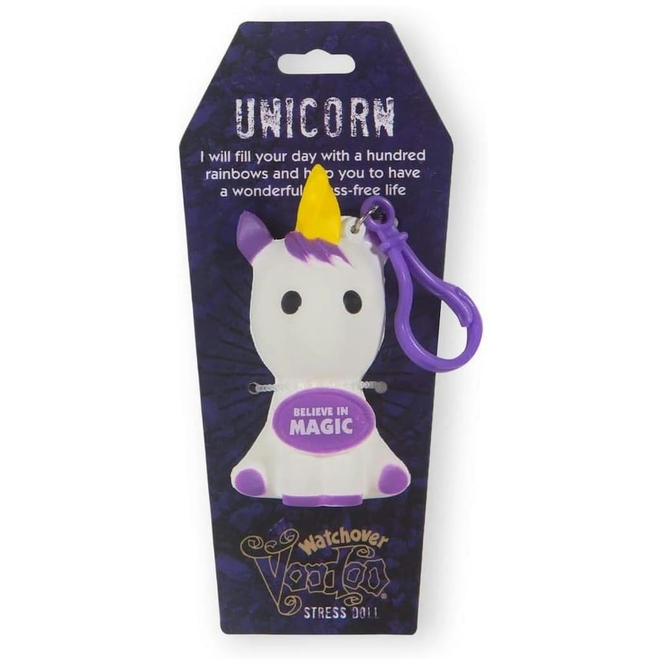 History & Heraldry Voodoo Stress Toy Keychain -  Unicorn