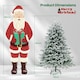 image 2 of COSTWAY 4.5FT Pre-Lit Artificial Christmas Snow-flocked Xmas Tree Green | One Size