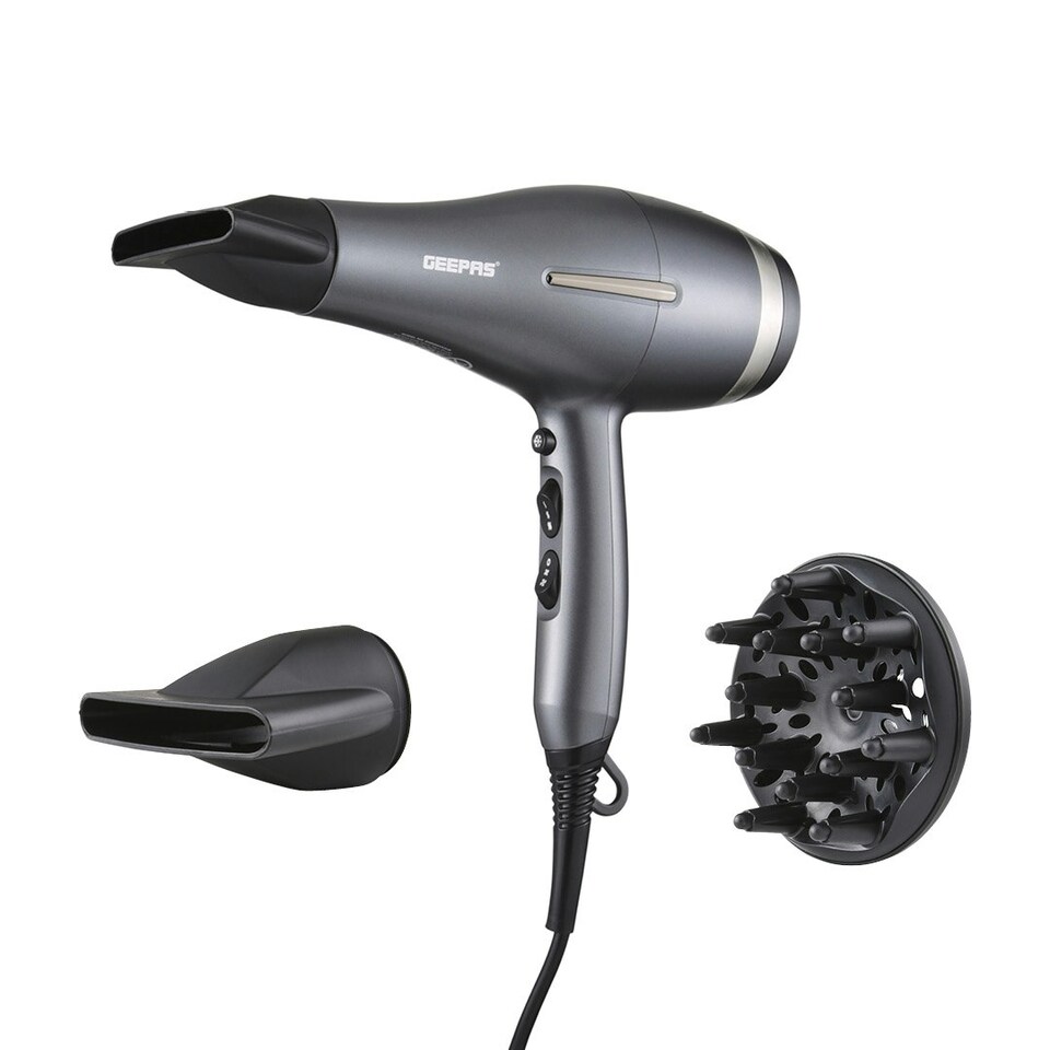 image 1 of GEEPAS Professional Hair Dryer | Ionic Diffuser Hairdryer with Concentrator