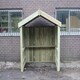 image 1 of XL Smoking Shelter with Apex Roof - Timber - L119 x W170 x H224 cm - Minimal Assembly Required