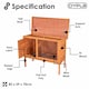 image 10 of Oypla Single Rabbit Hutch 820x390x700mm