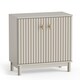 image 1 of Vonhaus Victoria Stone Bathroom Storage Cabinet with Fluted Texture Doors
