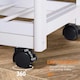 image 6 of HOMCOM Rolling Kitchen Island Trolley, Serving Cart w/ Drawer, Basket White