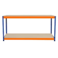 S-Rax 2 Tier Workbench - 180cm x 45cm x 90cm Orange