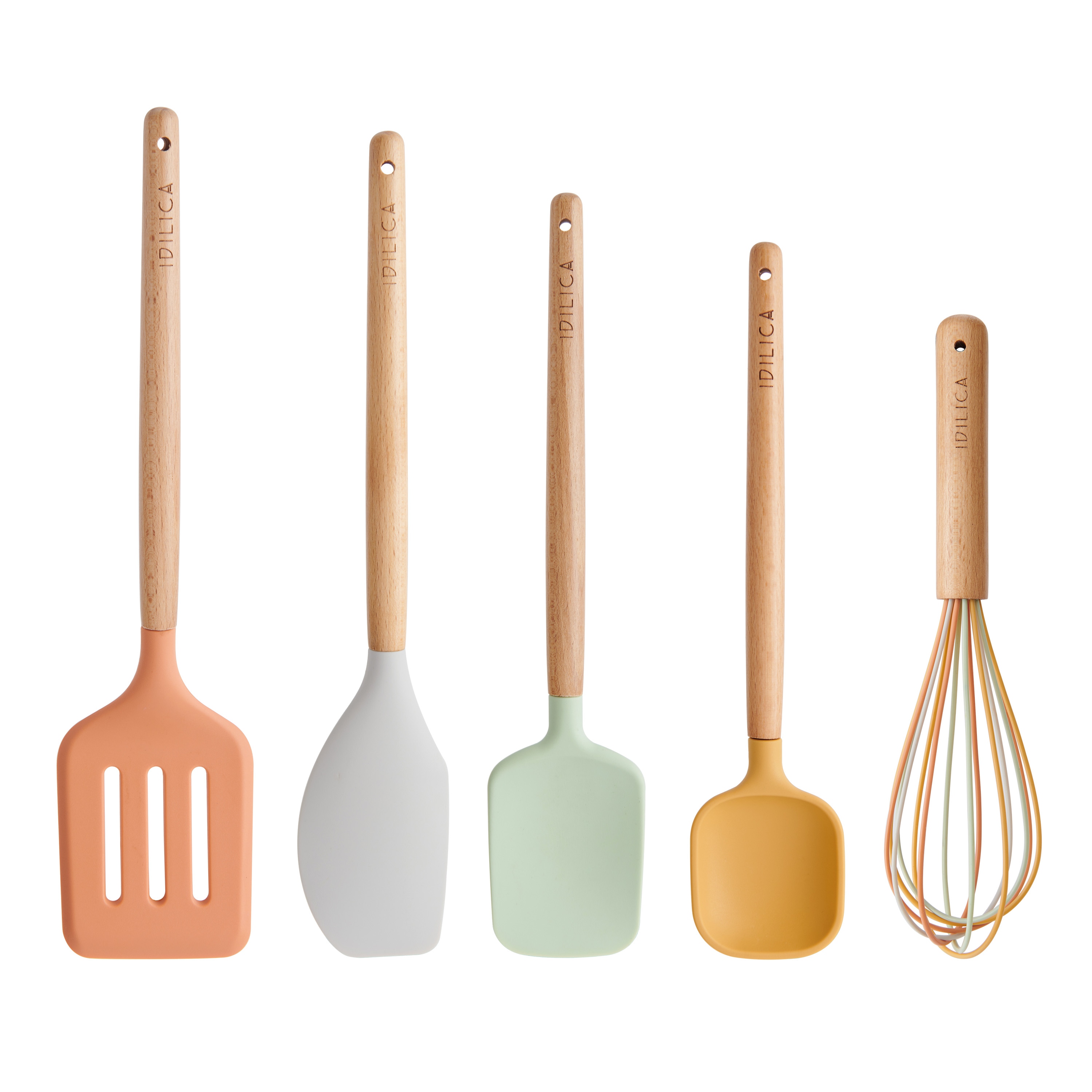 KitchenCraft Utensil Set Multicolour Silicone Wood 5 Piece