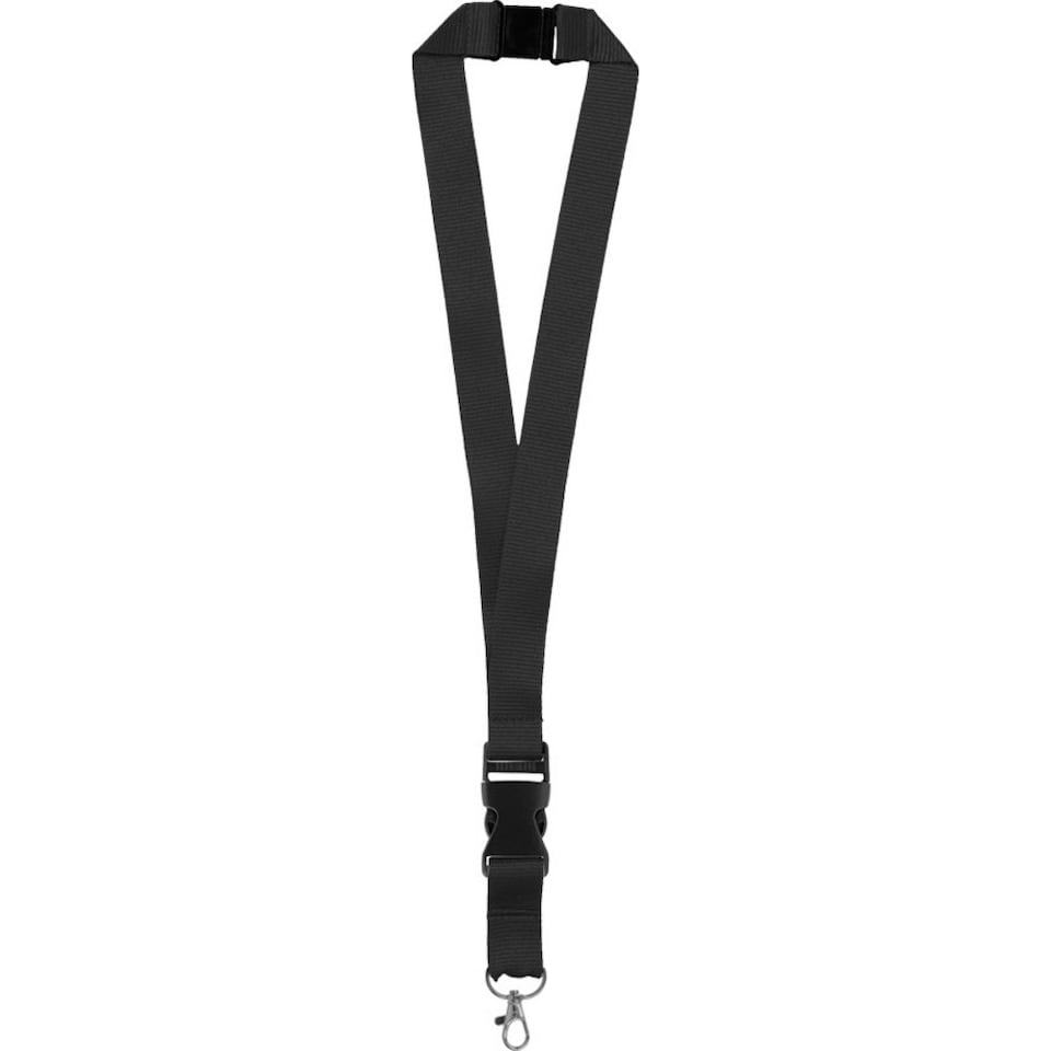 image 1 of Bullet Yogi Lanyard With Detachable Buckle - Solid Black - 51 x 3 cm Black