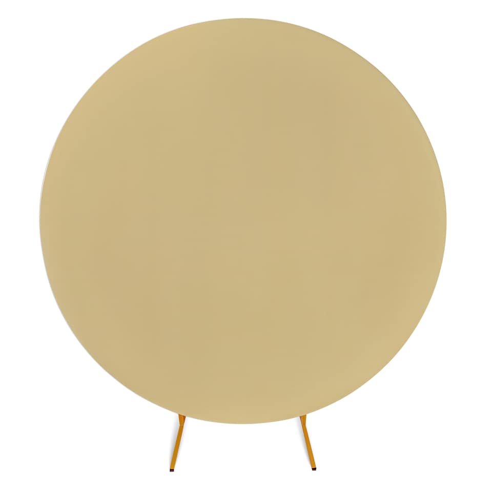 image 1 of 160GSM Champagne Round Arch Backdrop Cover - 180cm