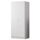 image 2 of FWStyle Tunis 3 Piece Bedroom Furniture Set - Matt White - Wardrobe + Chest + Bedside