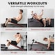 image 3 of HOMCOM Foldable Sit Up Bench 5-Level Adjustable Core Workout for Home Gym Black