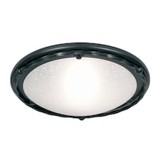 Pembroke 1 Light Flush Ceiling Light Black, E27