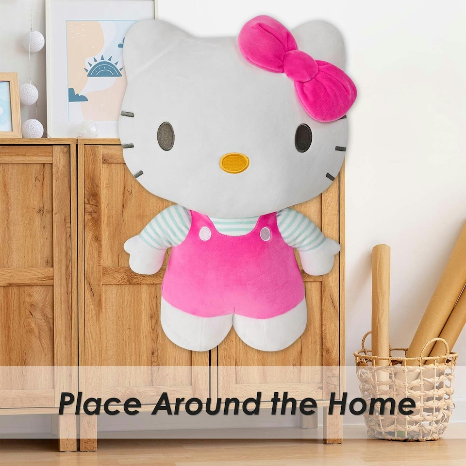 image 1 of Hello Kitty Soft Toy Large Plush Pink Cute Plush Huggable Cuddly 60cm Pink
