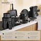 image 2 of Kitchen starter set for 6 people with crockery, pots and more | Black | black | 1
