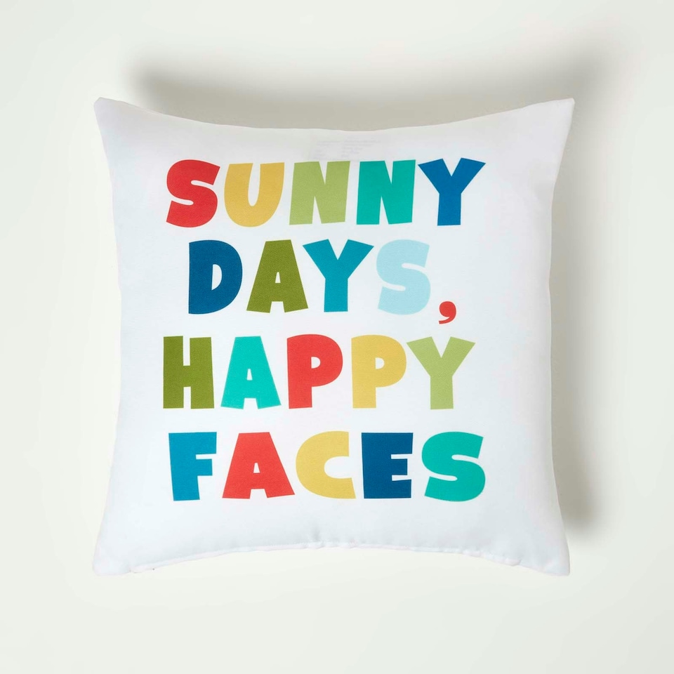 image 1 of Homescapes Sunny Days Outdoor Cushion 45 x 45 cm - Set of 2