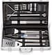 image 1 of VonHaus BBQ Tool Set & Storage Metal Case, 25 Piece Barbeque Accessories Kit