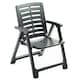 image 4 of Black Plastic Garden Table with Folding Chairs | Black | 3