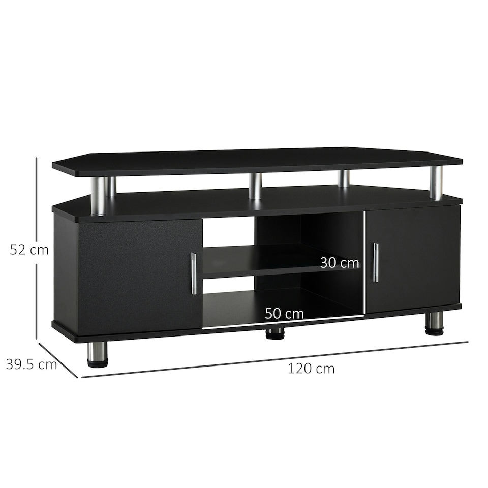 image 1 of HOMCOM TV Unit Cabinet with Storage Shelves and Cupboard Center