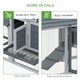 image 6 of PawHut Chicken Coop Hen Cage Small Animal Hutch Nesting Box Outdoor Run Grey