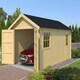 image 1 of Dillon 540-Log Cabin, Wooden Garden Room, Timber Summerhouse, Home Office - L339.9 x W580 x H273.6 cm Brown