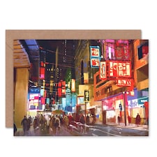 City New York Chinatown Art Blank Just to Say Card