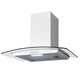 image 2 of SIA CGH60WH 60cm White Curved Glass Chimney Cooker Hood Kitchen Extractor Fan