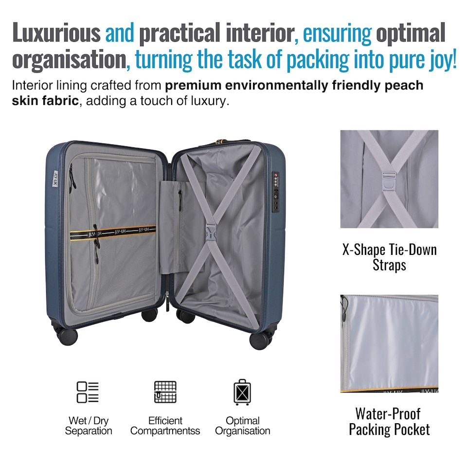 image 1 of Premium 100% Makrolon PC 2 PCS Suitcase Set | Vanity + Cabin Luggage