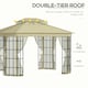 image 3 of Outsunny 3.7m x 3m Patio Gazebo Garden Shelter with  Mosquito Netting
