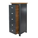 image 4 of Core Products Dunkeld 5 Drawer Midnight Blue Narrow Chest, H114.5cm x W45.0cm x D40.0cm Blue