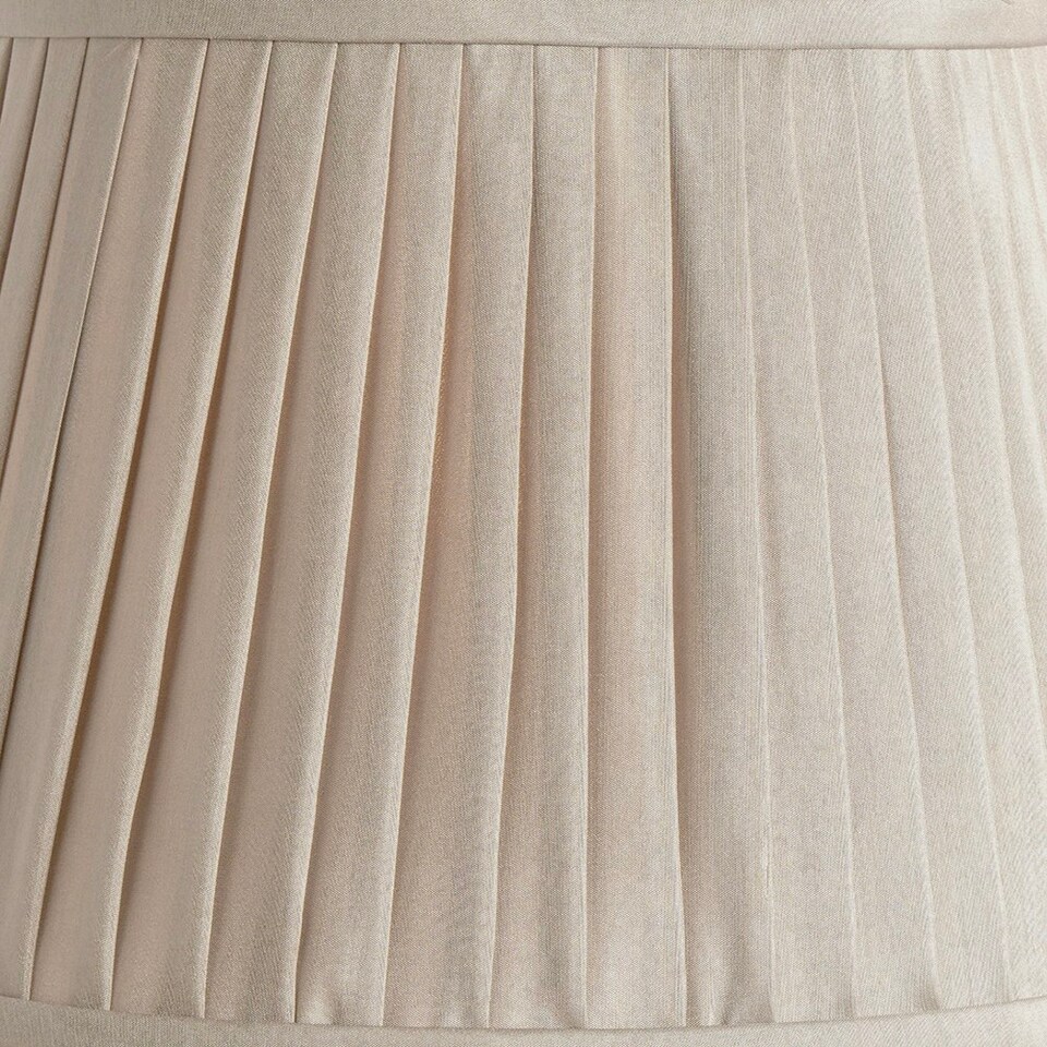 image 1 of 35cm Taupe Poly Cotton Pleat Lamp Shade For Table Lamps