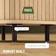 image 6 of HOMCOM Nightstand with Sliding Doors and Metal Legs for Bedroom Oak Tone