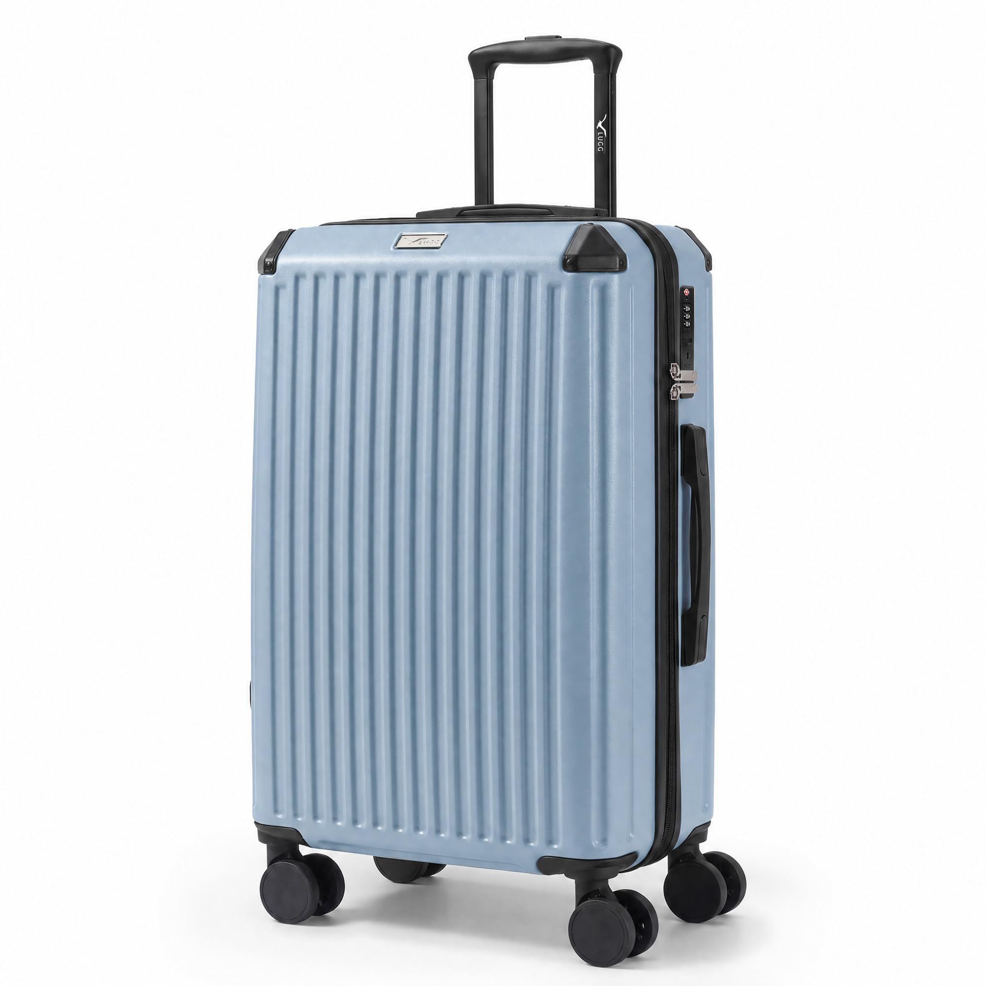 Lugg Sky Rover 24inch Suitcase, ABS Hard Shell, TSA Lock (66x44x25cm) in Light Blue | Size: Medium