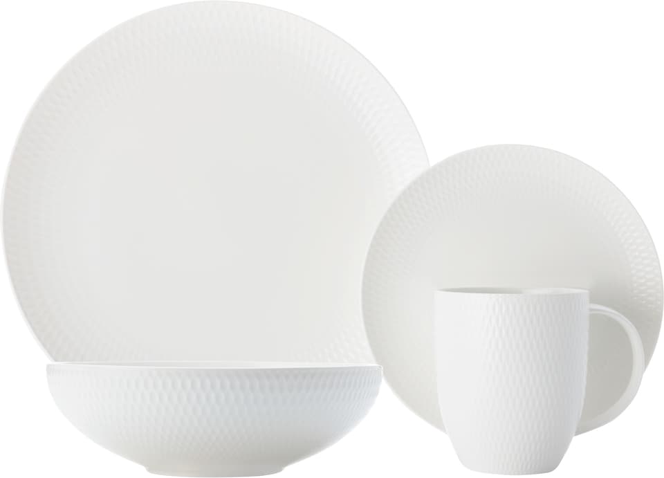 image 1 of Maxwell & Williams Dinner Set White Porcelain 16 Piece