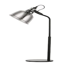 Ava 1 Light Table Lamp Smoke Glass Black