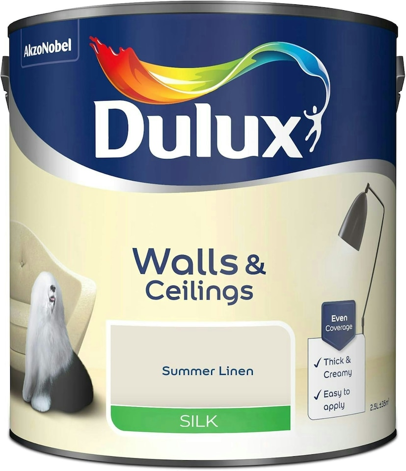 image 1 of Dulux Silk Summer Linen 2.5L Paint