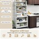 image 9 of COSTWAY 6-Tier Kitchen Pantry Cabinet Buffet Cabinet White White