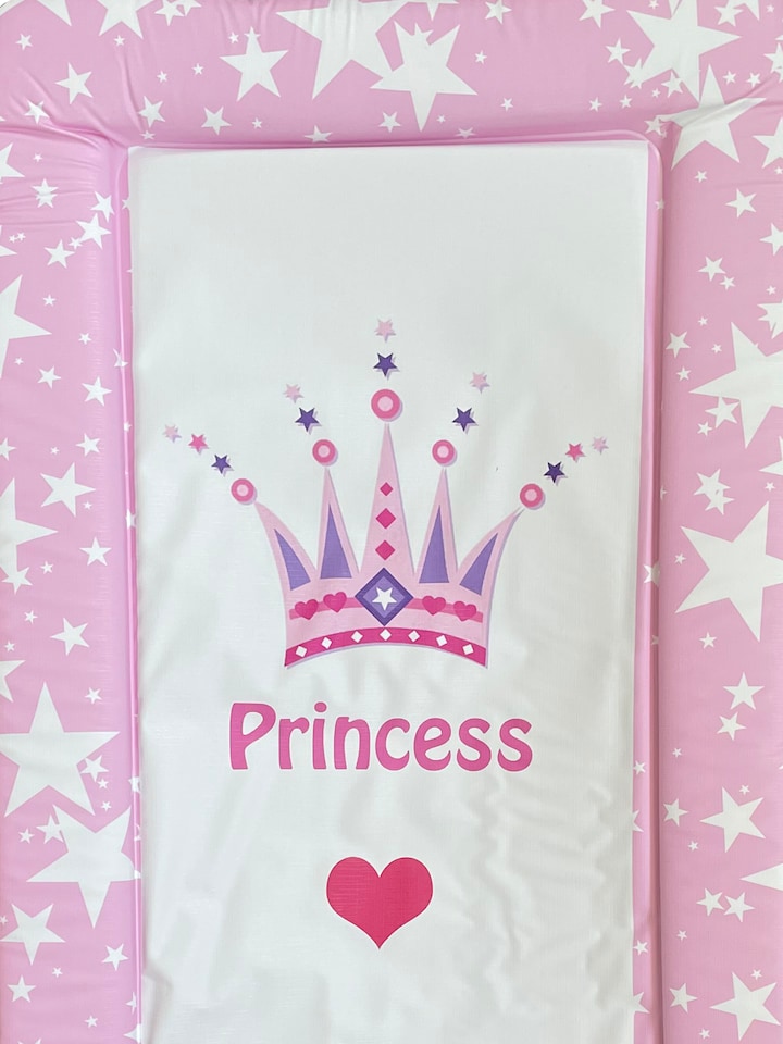 image 1 of Babybase Padded Changing Mat 74 x 46cm Princess Star